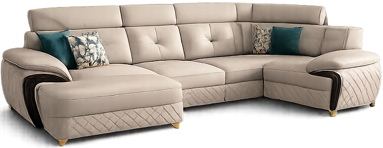 Beige sectional sofa, style reference