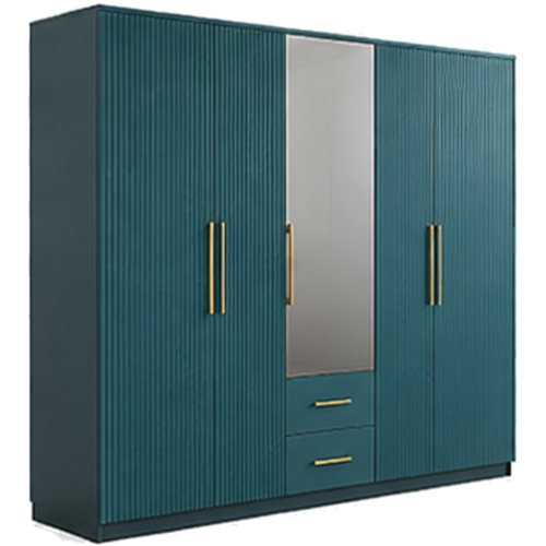 5-door wardrobe with mirror, teal, style reference