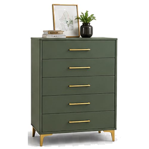5-drawer chest, olive green, style reference