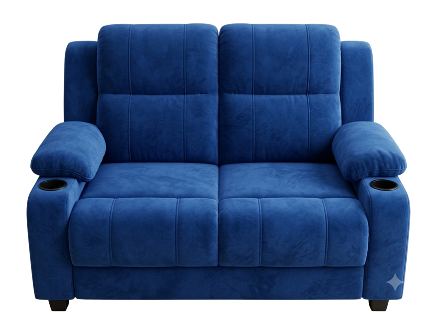 Reclining loveseat, royal blue, style reference