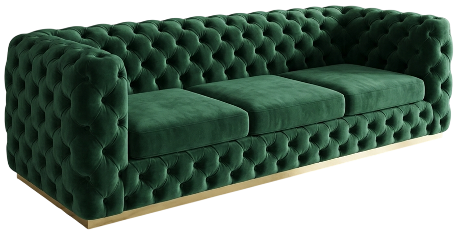 Chesterfield sofa, emerald velvet, style reference